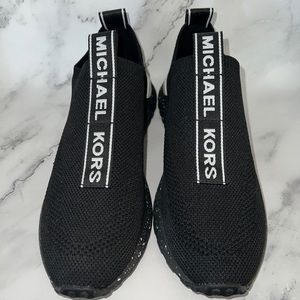 Michael Kors Bodie Logo Tape Mesh Slip-On Trainer